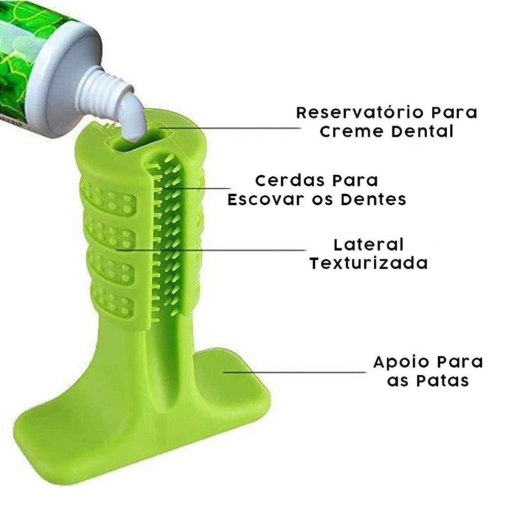 Brinquedo Mordedor Escova De Dente Para Cachorro Medio - Imagem 4